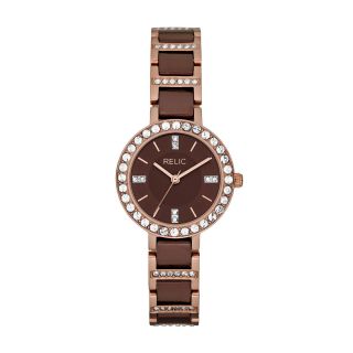 RELIC Womens Two Tone Watch with Crystals