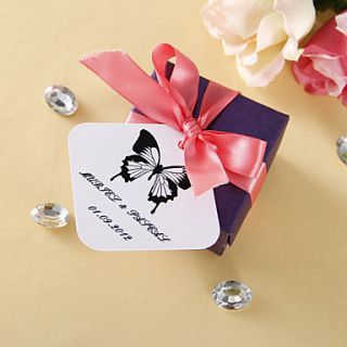 Personalized square tags   Classic Butterfly (set of 36)