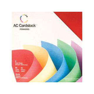 American Crafts Cardstock Pack 12 X1 2 60/Pkg