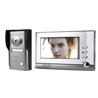 7 Inch Color Video Door Phone System with Alloy Weatherproof Cover Camera