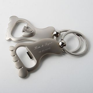 Personalized Key Ring/Bottle Opener – Cute Feet (Set of 4)