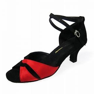 Customized Satin Ankle Strap Latin/Ballroom Dance Performance Shoes (More Colors)