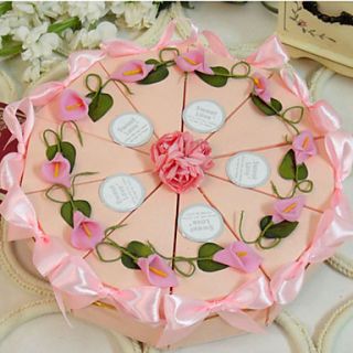 Pink Lily Cake Favor Box (Set of 10)