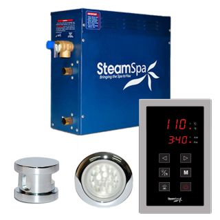 SteamSpa INT750CH Indulgence 7.5kw Touch Pad Steam Generator Package in Chrome