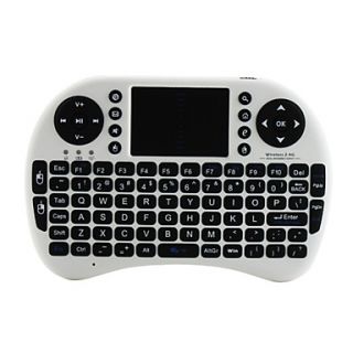Portable Wireless USB 2.4G Keyboard with Touchpad (White)
