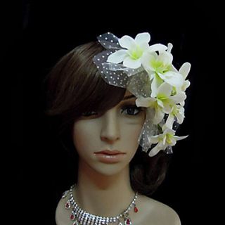 White Lily Wedding Bridal Headpiece