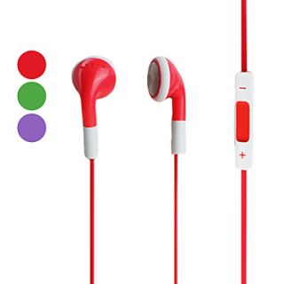 Earphones with Volume Control for iPhone, iPod iPad (Assorted Color)