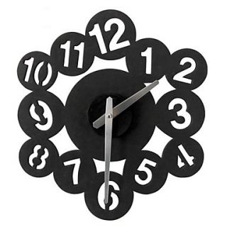 15H Artistical Numbers Pattern Analog Wall Clock