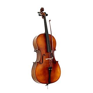 4/4 size Satin Solid Wood Cello with Stand (Italian Style)