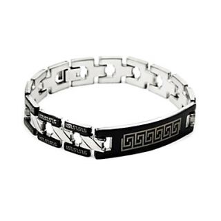 Great Wall Design Titanium Steel Bracelet (Black)