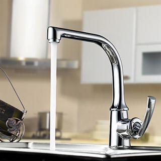 Sprinkle by Lightinthebox   Contemporary Single Handle Solid Brass Kitchen Faucet Chrome Finish