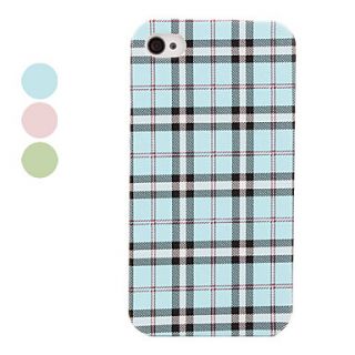 Grid Style Lagging PU Leather Case for iPhone 4 and 4S (Assorted Colors)
