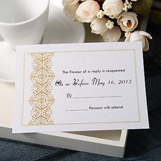 Personalize Wedding Response Cards   Classic Stampings (Set of 50)