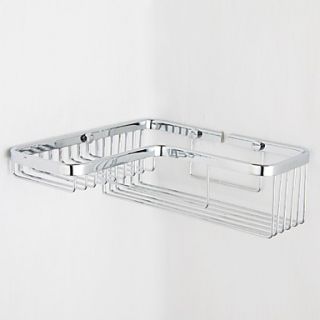 Contemporary Chrome Finish Right Angle Wall mounted Soap Basket