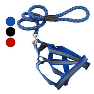 Reflective Rope Dog Harness Kit with 120CM Leash (Assorted sizes, Assorted Colors)