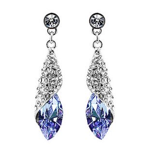 Shinning and Beautiful Purple Crystal Earrings For Women