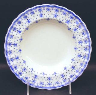 Spode Fleur De Lys Blue (Earthenware,No Trim) Rim Soup Bowl, Fine China Dinnerwa