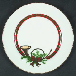 Georges Briard Hunt, The Dinner Plate, Fine China Dinnerware   Red & Green Plaid