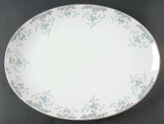 Imperial (Japan) Seville 16 Oval Serving Platter, Fine China Dinnerware   Blue