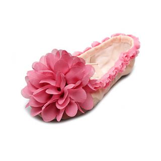 Cute Canvas Dance Shoes Split sole Ballet Slipper With Flower For Kids