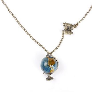 Terrestrial Globe Shape Copper Necklace