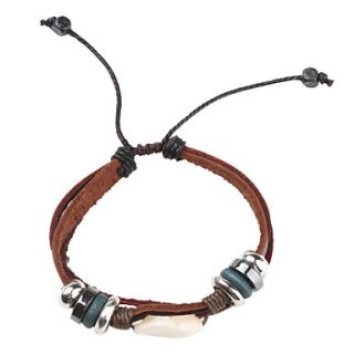 Multilayer Vintage Leather Bracelet with Cowry