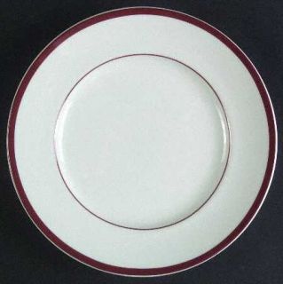 Williams Sonoma Brasserie Maroon Luncheon Plate, Fine China Dinnerware   Maroon
