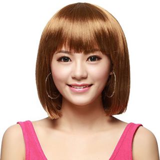 Capless Short Straight Blonde High Quality Synthetic Hair Wig