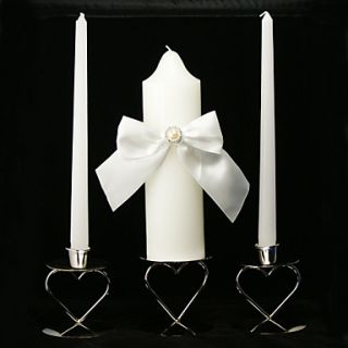 Classic Wedding Unity Candles With Sash Bow(Not Include Candle Holder)