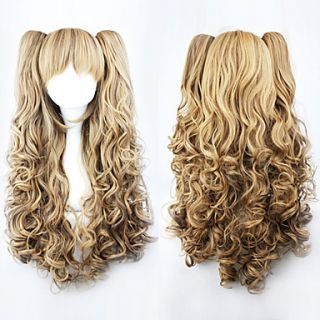 Lolita Curly Wig Inspired by Brown Gradient Cute Double Ponytail 70cm Princess