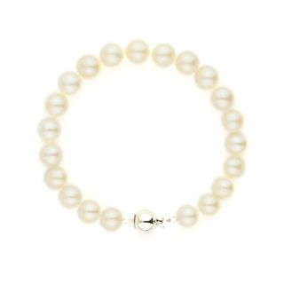 Gorgeous White Pearl With Silver Clasp Womens Bracelet