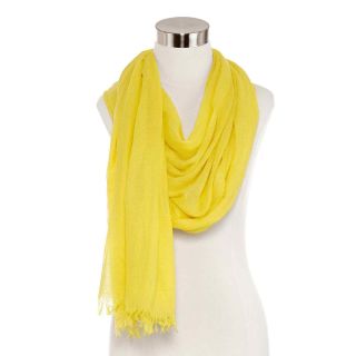 Solid Scarf, Yellow, Womens