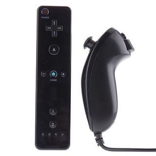Remote and Nunchuk Controller for Wii/Wii U (Black)