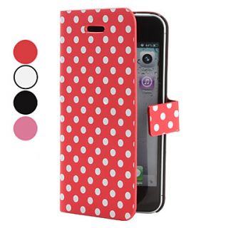 Wave Point Pattern PU Leather Case for iPhone 5/5S (Assorted Colors)
