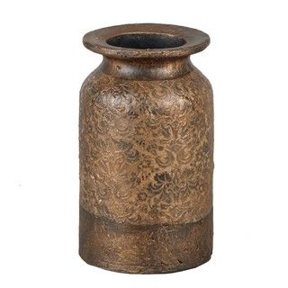 Privilege Medium Tuscan Ceramic Floral Vase (BronzeSetting IndoorDimensions 10 inches high x 6 inches wide x 6 inches deepThis custom made item will ship within 1 10 business days. CeramicColor BronzeSetting IndoorDimensions 10 inches high x 6 inches