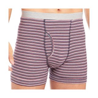Stafford 2 pk. Low Rise Cotton Trunks, Red/Gray, Mens