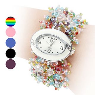 Womens Colorful Style Plastic Analog Quartz Bracelet Watch (Assorted Colors)
