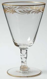 Glastonbury   Lotus Arcadia Gold Water Goblet   Stem #L25, Continuous Plant On B