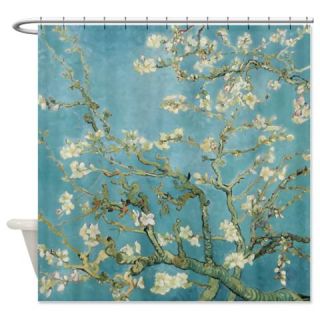  Van Gogh Almond tree flowers   Blue Shower Curtain  Use code FREECART at Checkout