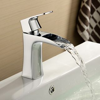Sprinkle by Lightinthebox   Centerset Solid Brass Chrome Finish Single Handle Bathroom Sink Faucet