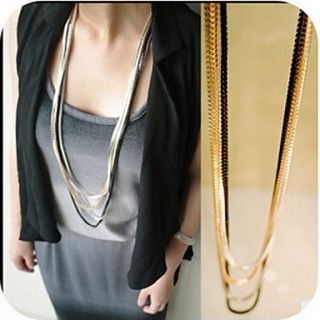 Womens Layered Chain Necklace