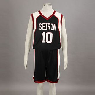 Cosplay Costume Inspired by The Basketball Which Kuroko Plays Kagami Taiga Seirin High School Black NO.10 Sports Uniform
