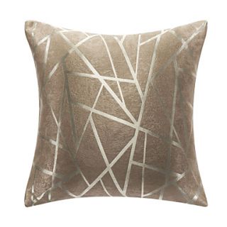 Classic Brown Geometric Polyester Decorative Pillow With Insert