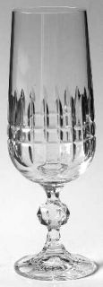 Bohemia Crystal Belfast Fluted Champagne   Cut Vertical & Horizontal Design On B