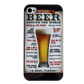 Beer Style Protective Back Case for iPhone 4/4S