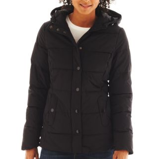 St. Johns Bay Puffer Jacket   Talls, Black, Womens
