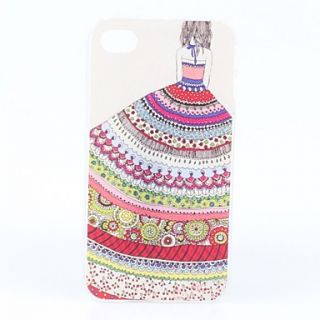 Girl Pattern Hard Case for iPhone 4 and 4S