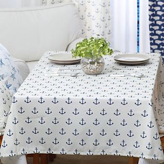 Blue Anchor Table Cloth