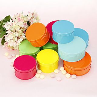 Simple Round Matel Favor Tin   Set of 6 (More Colors, More Sizes)