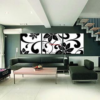 Modern Style Scenic Canvas Wall Clock 3pcs K201